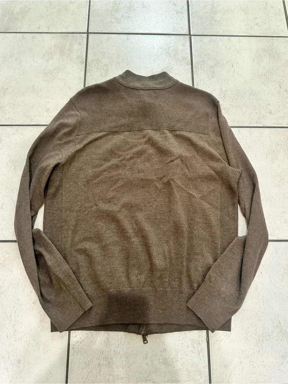 Banana Republic Extra Fine Merino Men's Full-Zip Mock Neck Sweater Jacket L